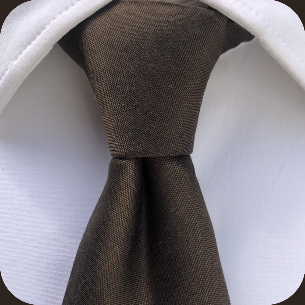 Coconut Shell Brown - Thai Silk Necktie | Tieland